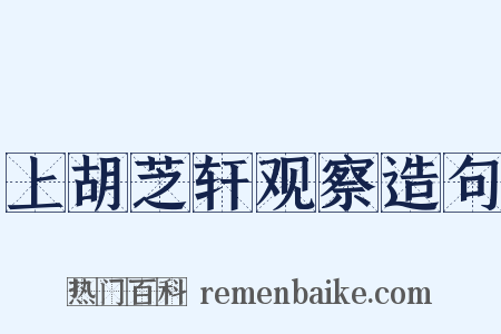 上胡芝轩观察造句是什么意思的图片